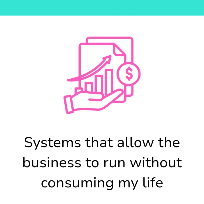 Systems that allow the business to run without consuming my life